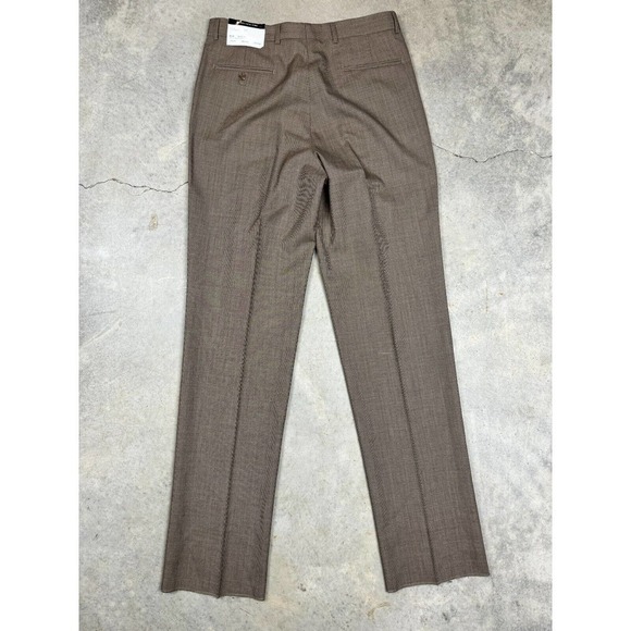 NEW Jones New York Womens Pants Worsted Wool Roger Trousers 33.5x37 Brown - Picture 2 of 11